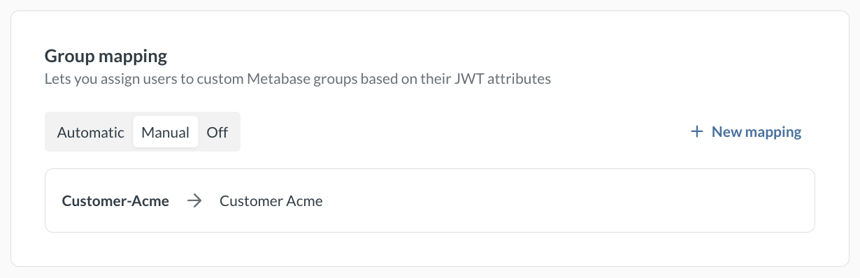 Mapping user attributes to groups.