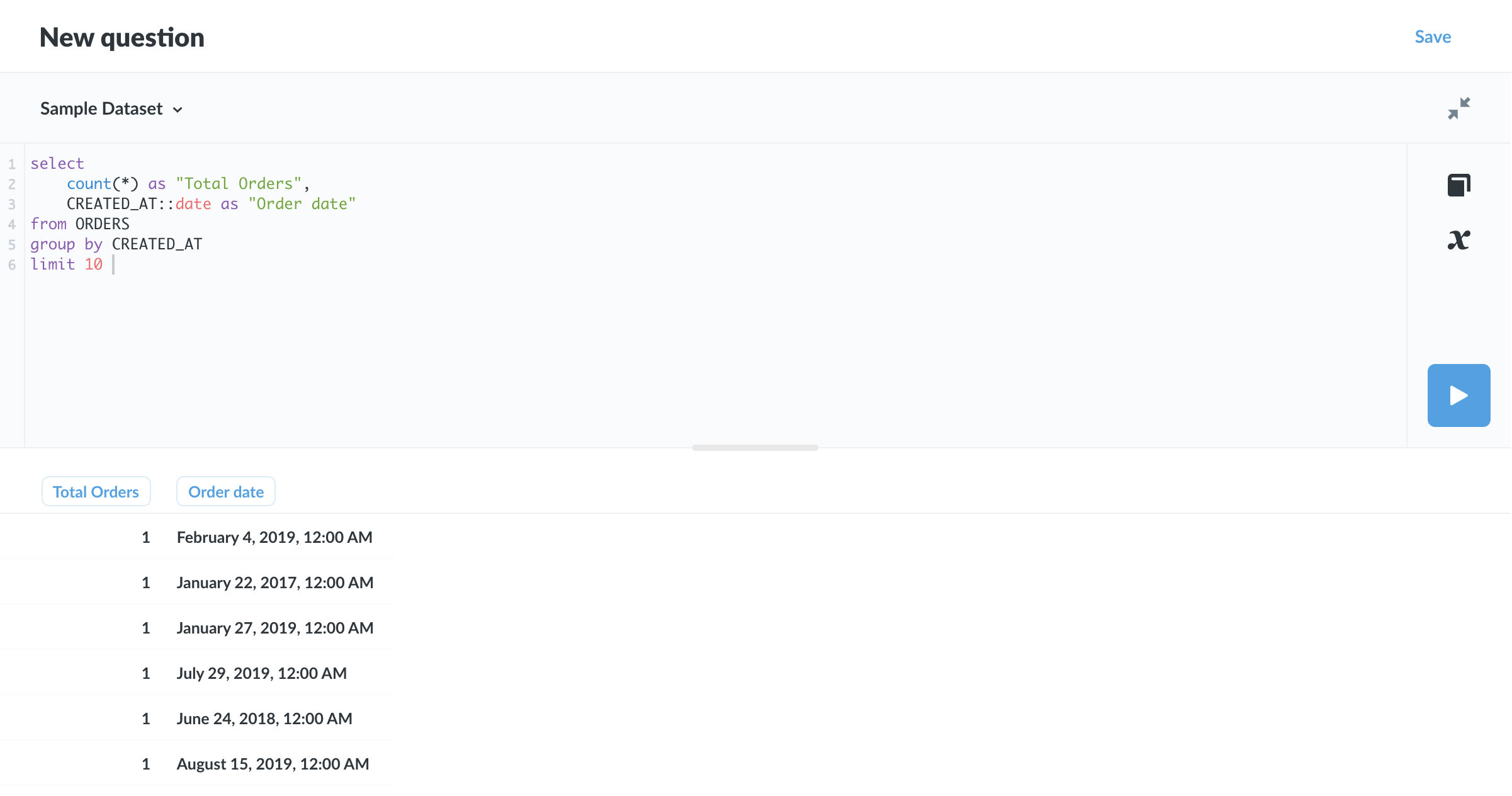 SQL editor